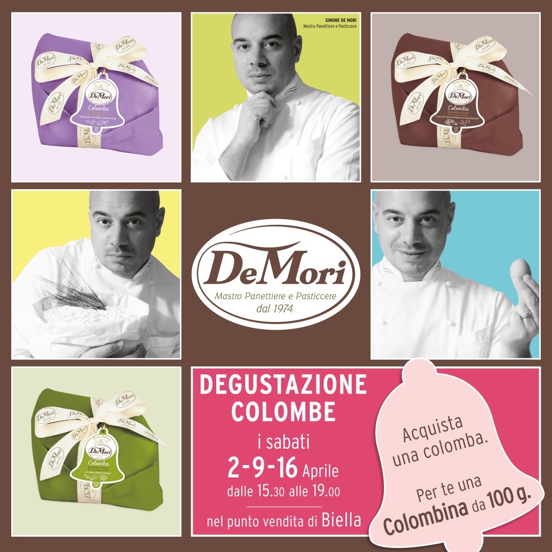 DEGUSTAZIONE COLOMBE I SABATI 2-9-16 APRILE 2022 PUNTO VENDITA BIELLA