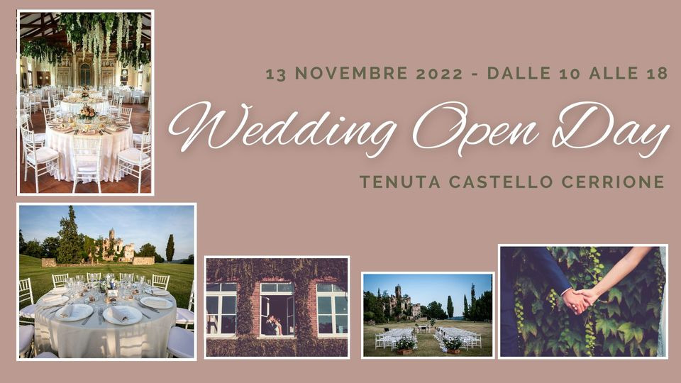 WEDDING HOPEN DAY - TENUTA CASTELLO CERRIONE 13 NOVEMBRE 2022