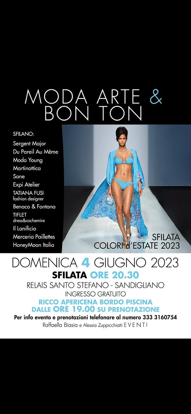 MODA ARTE E BON TON DOMENICA 04 GIUGNO