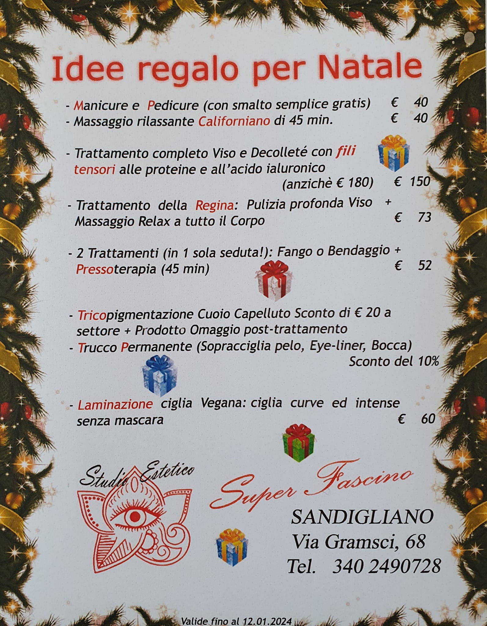 IDEE REGALO PER NATALE 2023! TANTE PROPOSTE ALLO STUDIO ESTETICO SUPER FASCINO