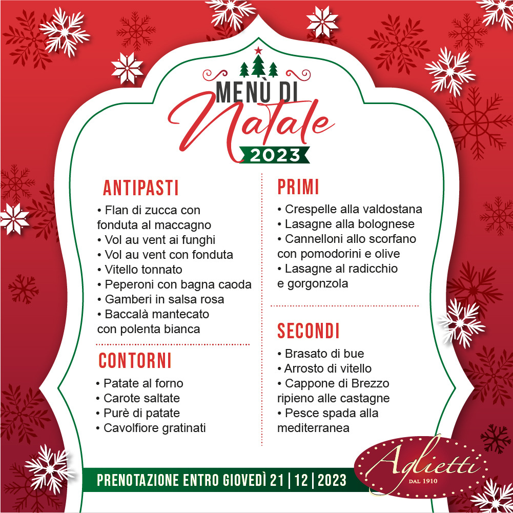 MENU' DI NATALE 2023