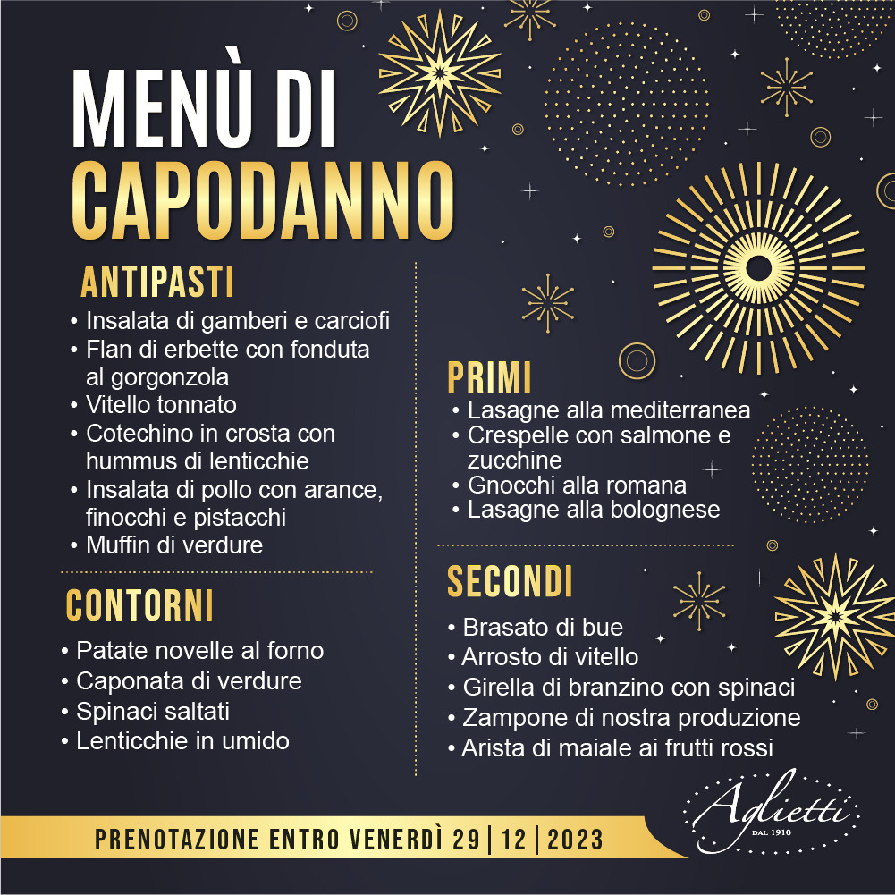 MENU' DI CAPODANNO 2023