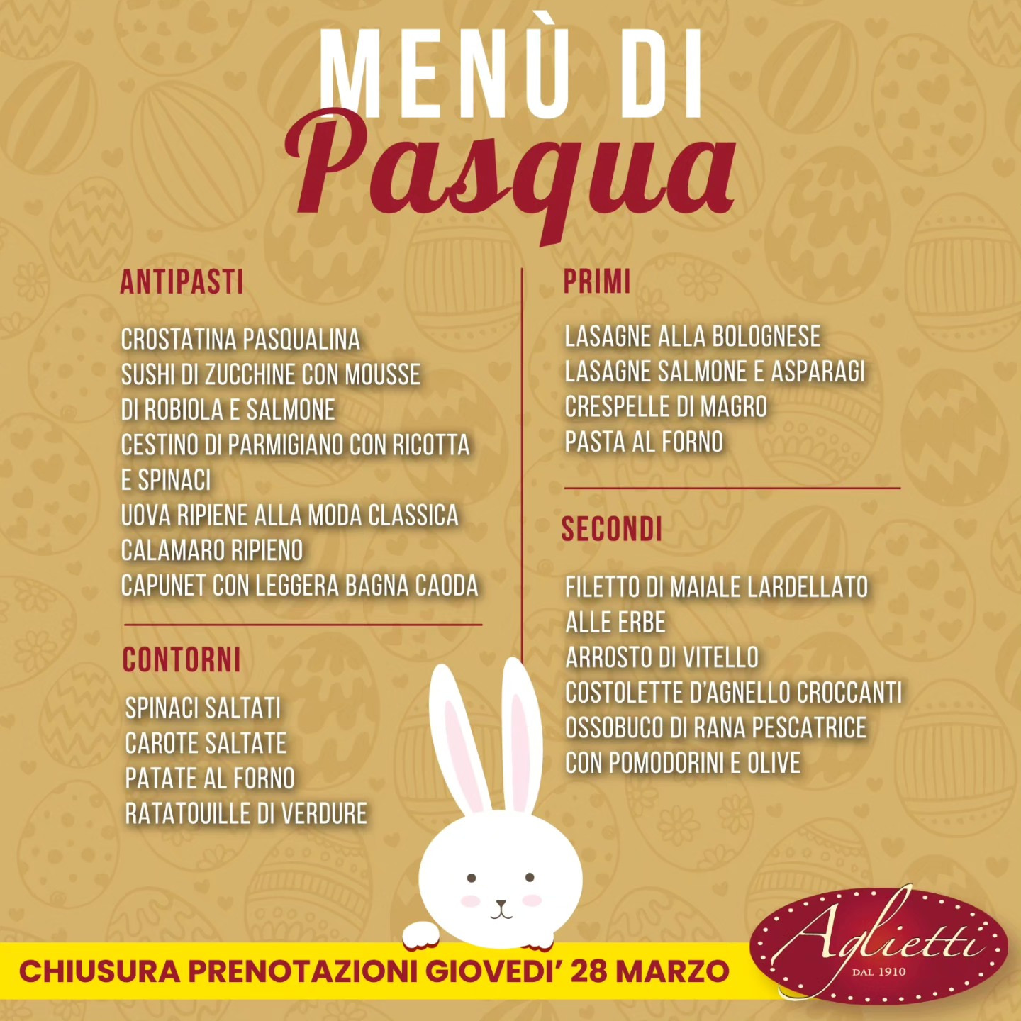 MENU' DI PASQUA