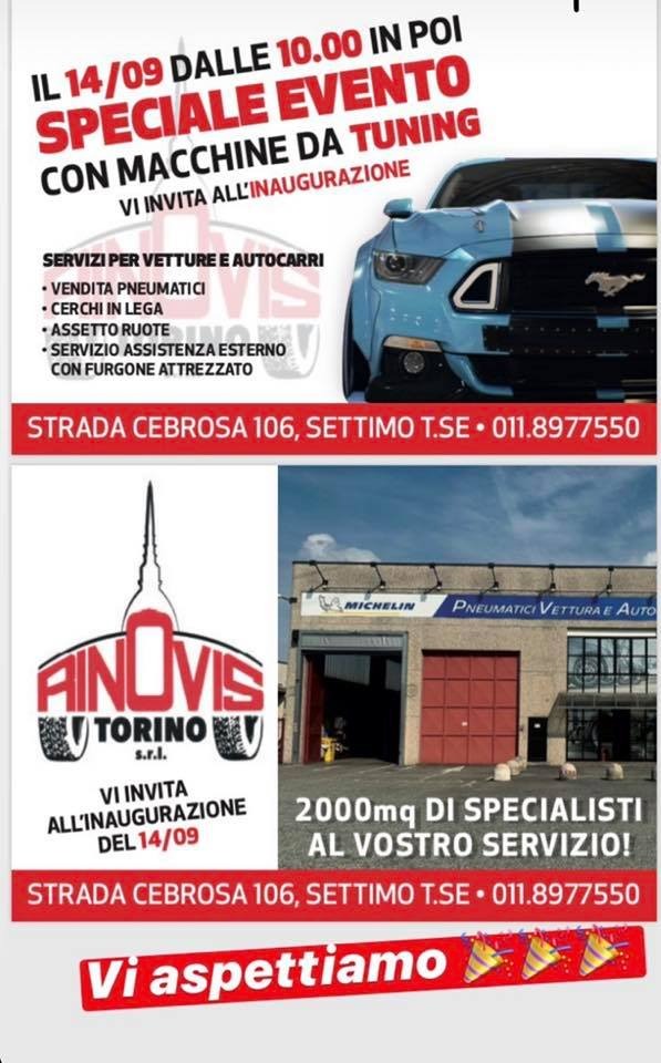 INAUGURAZIONE RINOVIS TORINO SABATO 14 SETTEMBRE 2019