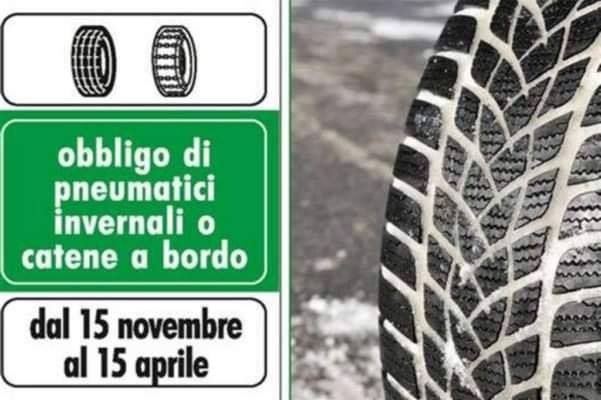 OBBLIGO DI PNEUMATICI INVERNALI O CATENE A BORDO: PRENOTA IL TUO INTERVENTO!