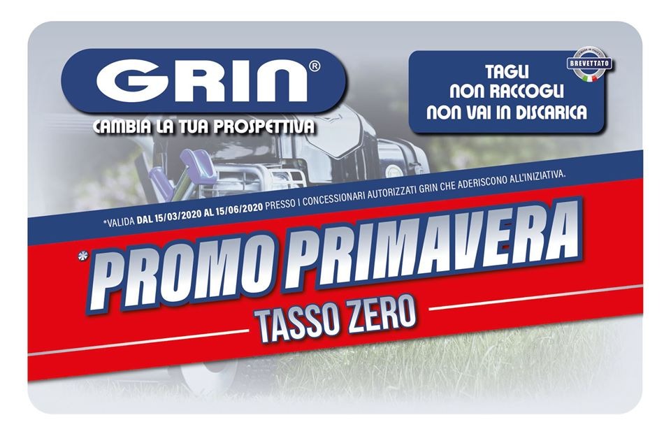 PROMO PRIMAVERA GRIN A TASSO ZERO!