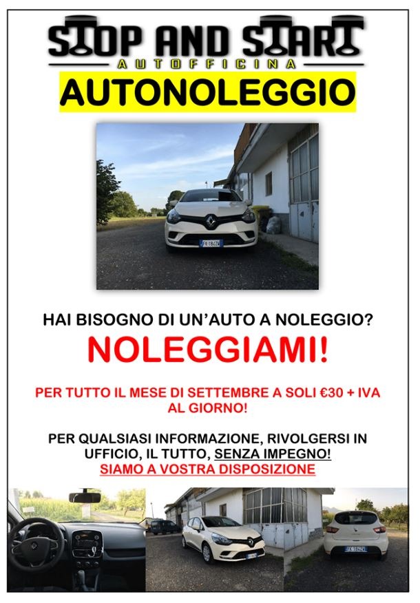 SERVIZIO DI AUTONOLEGGIO PRESSO L'AUTOFFICINA STOP AND START DI LASORSA NICOLA