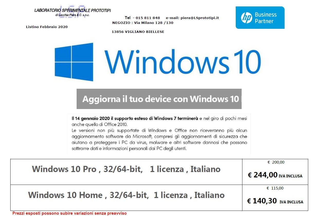 AGGIORNA IL TUO DEVICE CON WINDOWS 10