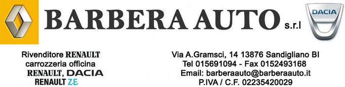 BARBERA AUTO , CONCESSIONARIO RENAULT E DACIA AUTO