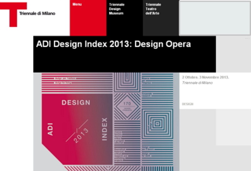 MILANO- ADI Design Index 2013: Design Opera | Il Cerca Artigiano di Qualità
