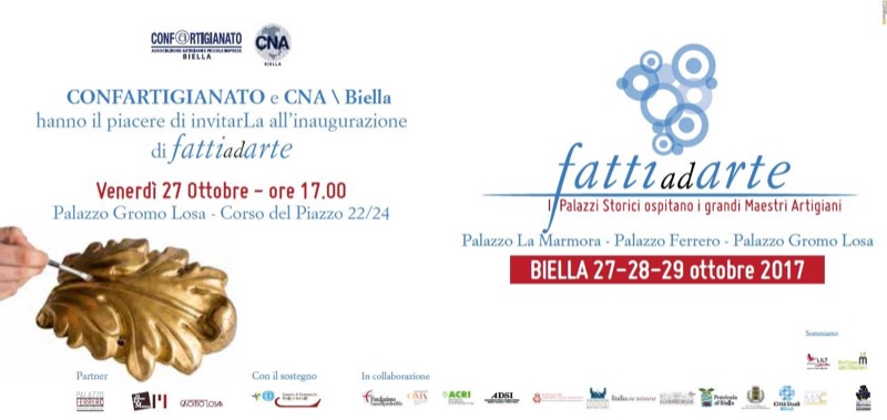BIELLA - FATTI AD ARTE - I PALAZZI STORICI OSPITANO I GRANDI MAESTRI ARTIGIANI | Il Cerca Artigiano di Qualità