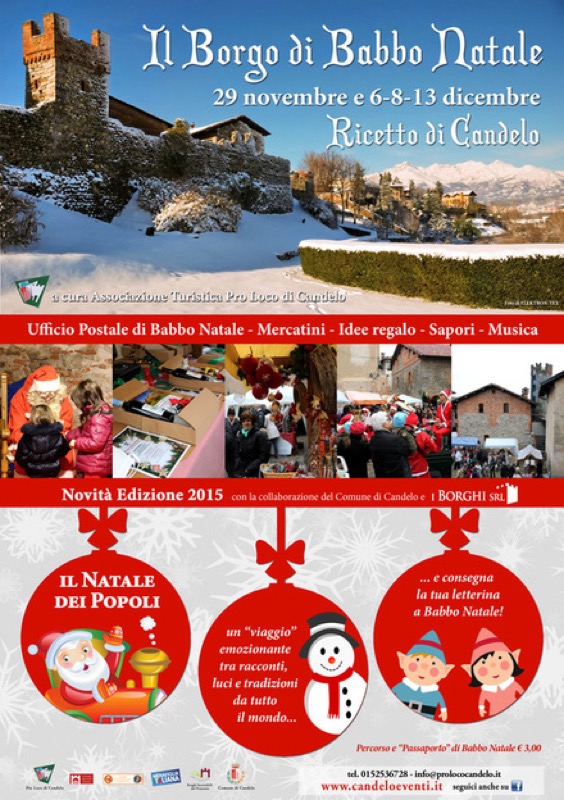 IL BORGO DI BABBO NATALE AL RICETTO DI CANDELO 29 NOVEMBRE - 6/8/13 DICEMBRE | Il Cerca Artigiano di Qualità