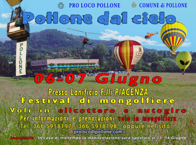 06-07 GIUGNO A POLLONE FESTIVAL DELLE MONGOLFIERE | Il Cerca Artigiano di Qualità