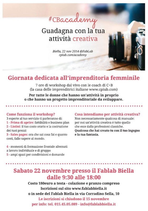 GIORNATA DEDICATA ALL'IMPRENDITORIA FEMMINILE 22 NOVEMBRE | Il Cerca Artigiano di Qualità