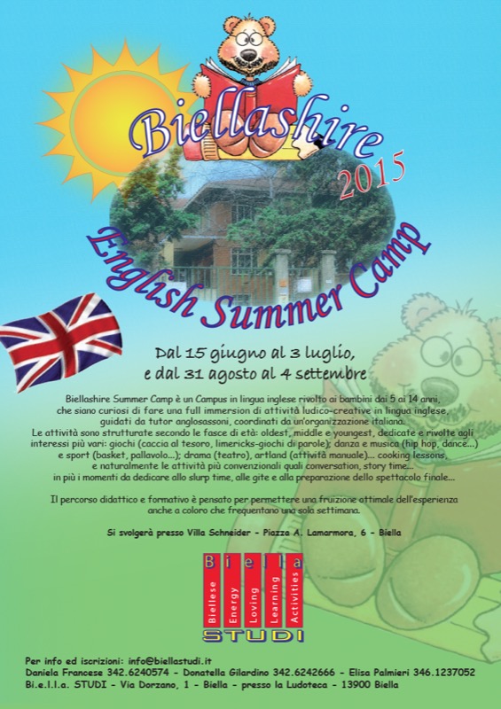 APERTURA ISCRIZIONI PER BIELLASHIRE SUMMER CAMP DAL 15 GIUGNO AL 03 LUGLIO E DAL 31 AGOSTO AL 04 SETTEMBRE | Il Cerca Artigiano di Qualità