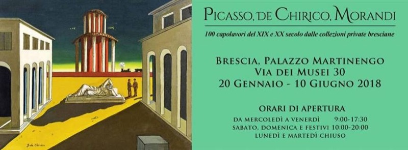 BRESCIA A PALAZZO MARTINENGO PICASSO, DE CHIRICO E MORANDI IN MOSTRA DAL 20 GENNAIO AL 10 GIUGNO | Il Cerca Artigiano di Qualità