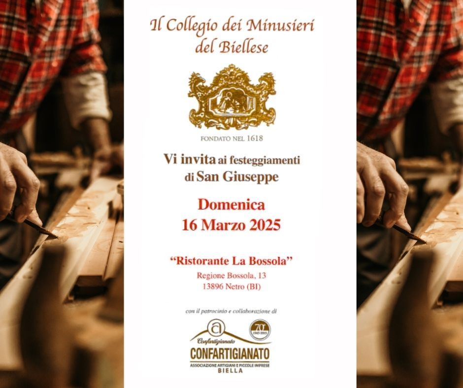 BIELLA - FESTA DEI MINUSIERI DOMENICA 16 MARZO 2025 | Il Cerca Artigiano di Qualità