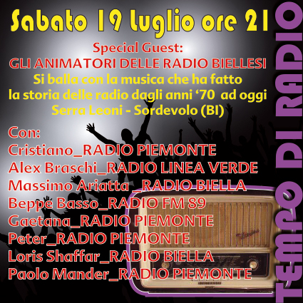Tempo di Radio, sabato sera -Serra dei leoni a Sordevolo | Il Cerca Artigiano di Qualità