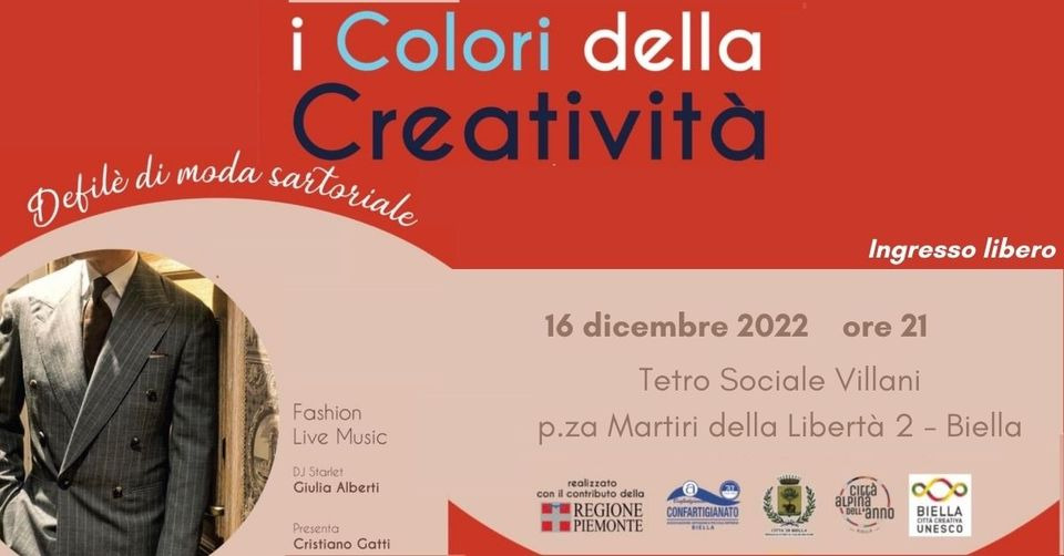 I COLORI DELLA CREATIVITA' - DEFILE' DI MODA SARTORIALE - BIELLA