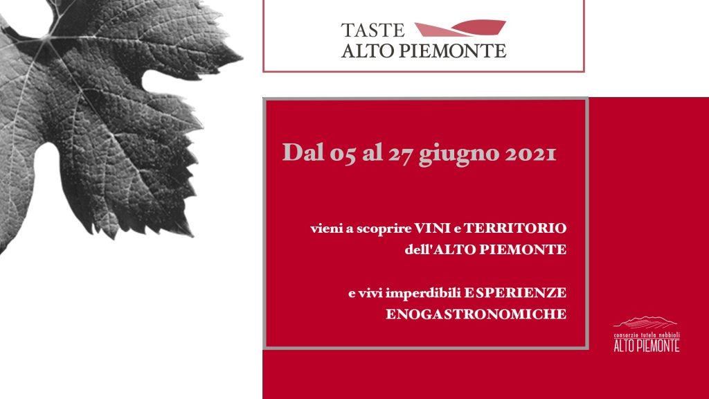 TASTE ALTO PIEMONTE DAL 05 AL 27 GIUGNO 2021