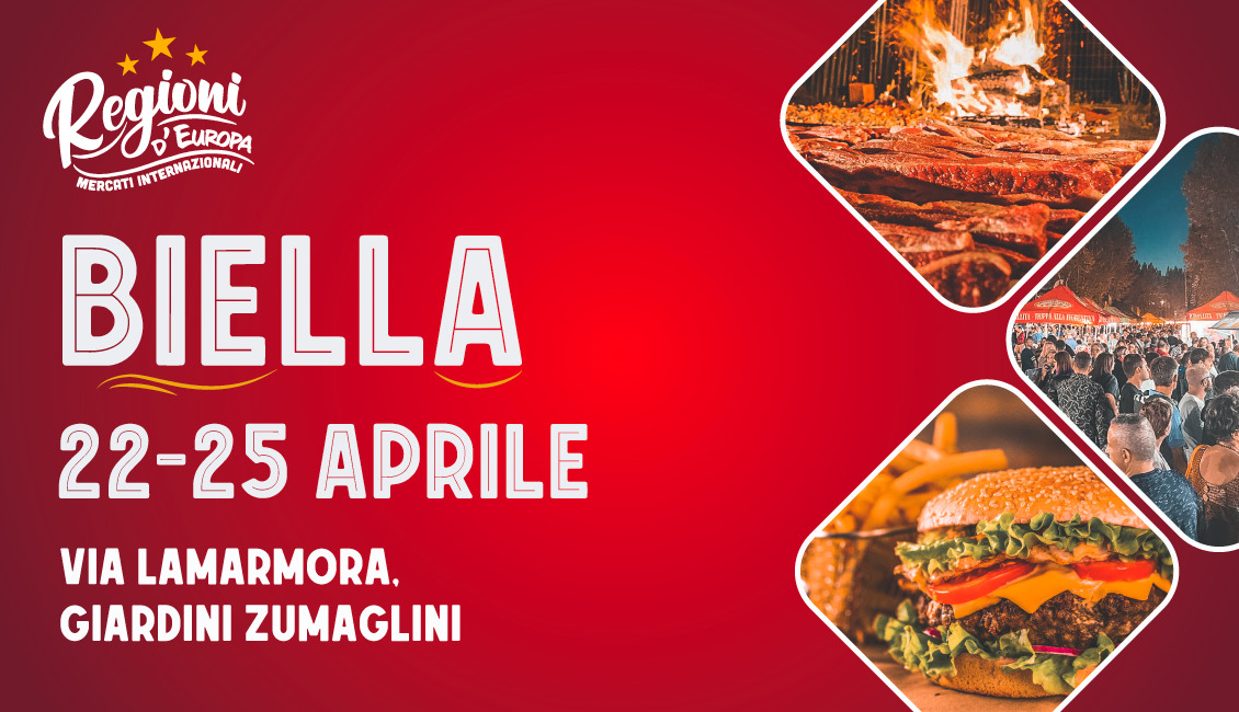 DAL 22 AL 25 APRILE ARRIVA A BIELLA IL MERCATO DELLE REGIONI