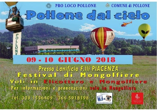 POLLONE DAL CIELO - FESTIVAL DI MONGOLFIERE 09-10 GIUGNO