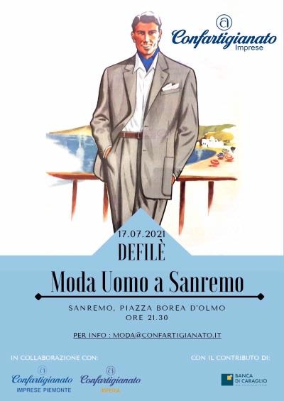 DEFILE' MODA UOMO A SANREMO SABATO 17 LUGLIO ALLE ORE 21,30